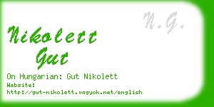 nikolett gut business card